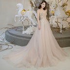 Simple, Strapless And Trailing Evening Dress