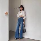 Women's Autumn New High Waist Slimming And Straight Wide Leg Mop Pants