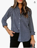 European And American Trendy Shirt Striped Pattern Printed 3D Shirt